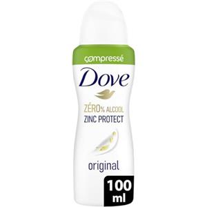 DOVE - Deodorante da donna originale Zinc Protect - Spray compresso - 0% alcool - 72 ore di protezione antiodori, 100 ml