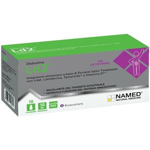 Named Disbioline LD2 - Integratore Alimentare con Fermenti Lattici, Lattoferrina e Vitamina D per Intestino e Sistema Immunitario - 10 Flaconcini da 10 ml