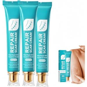 Generico Crema per la rimozione delle cicatrici in gel per cicatrici, crema per la riparazione avanzata delle cicatrici, migliora le cicatrici per smagliature, interventi chirurgici e ustioni. (3Pezzo)