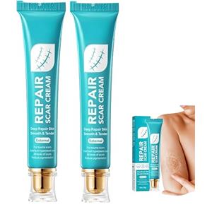 Generico Crema per la rimozione delle cicatrici in gel per cicatrici, crema per la riparazione avanzata delle cicatrici, migliora le cicatrici per smagliature, interventi chirurgici e ustioni. (2Pezzo)