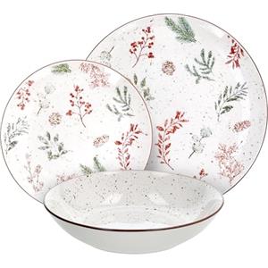 Tognana Servizio Tavola Madison Winter Sea - 18 Pezzi in Porcellana Multicolor per 6 Persone