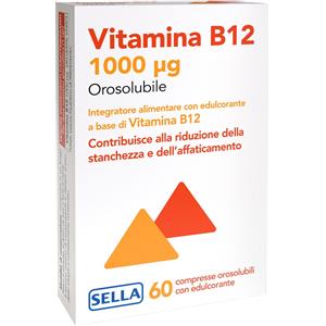SELLA Vitamina B12 60 Compresse Orosolubili - Supporta Metabolismo Energetico e Funzione Nervosa