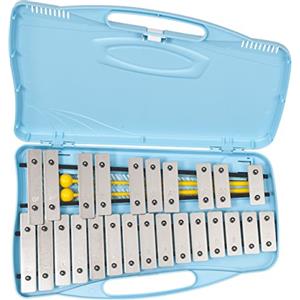 Angel G2-G4 - Metallofono diatonico a 25 tasti, Blu, Argento