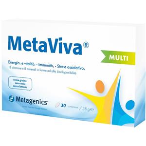 Metagenics MetaViva Multi - Integratore Multivitaminico e Minerale per il Sistema Immunitario, 30 Compresse