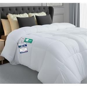 Utopia Bedding Piumino 200 x 200 cm, Piumone Leggero per Letto Una Piazza e Mezza, Trapunta in Microfibra per Tutte le Stagioni, 100% Imbottitura in Fibra Cava (Bianco)