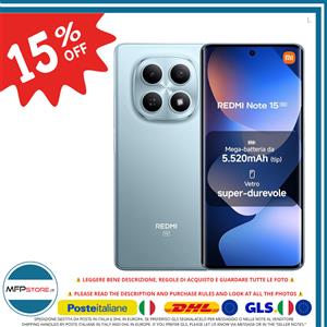 Xiaomi Smartphone Xiaomi Redmi Note 15, 12GB RAM 512GB, Android 5GB NFC - Blu Ghiaccio