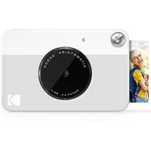 KODAK Printomatic Fotocamera Digitale a Stampa Istantanea con Carta Fotografica Adesiva Zink 2x3 (5,1x7,5 cm), 5 MP, Portatile, Creativo Regalo per Compleanni, Natale e Festività, Colore: Grigio