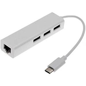 LINK LKADAT127 - Adattatore USB-C con RJ45 10/100 e 3 Porte USB 2.0