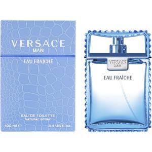 Versace Man Eau Fraiche - Eau de Toilette 100 ml per Uomo, Fragranza Fresca e Elegante con Note di Limone e Legno di Rosa