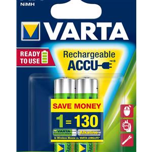 Varta Batteria Ricaricabile AA NiMH 2100 mAh - Pronta all'uso, Blister Incernierato