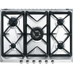 SMEG Deutschland GmbH Smeg SRV576GH5 Piano Cottura Acciaio Inossidabile Da Incasso Gas 5 Fornelli