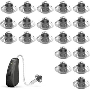 Defresit Apparecchi acustici, 20 pezzi, accessori per apparecchi acustici, ombrelloni, tappi per le orecchie in silicone morbido per apparecchi acustici, tappi per le orecchie in silicone per adulti con