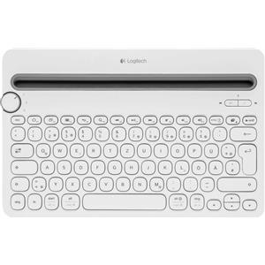Logitech Multi-Device K480 - Tastiera - Bluetooth - Tedesco - bianco