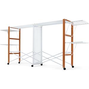 Foppapedretti Allungo scaffale in piedi nero, noce, bianco