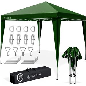 CASARIA® Gazebo da Giardino Capri 3x3m Pop-Up Protezione 50+ Impermiabile Tenda a Fisarmonica Verde