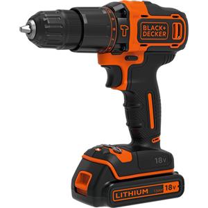 Black & Decker BLACK+DECKER BDCHD18KB-QW - Trapano avvitatore a percussione rotante - a batteria - 2 velocità - chiave autocentrante 10 mm - 40 N-m
