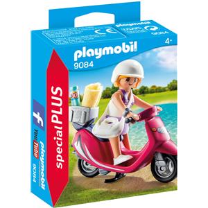 Playmobil Ragazza da Spiaggia con Scooter - Giocattolo per Bambini dai 4 Anni con Manubrio Mobile