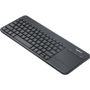 Logitech Wireless Touch Keyboard K400 Plus - Tastatur - drahtlos - 2.4 GHz - Tschechisch - Schwarz