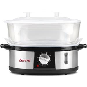 Girmi VP26 Pentola a Vapore Libera Installazione Vaporiera 3 Cestelli 750 W Nero Argento