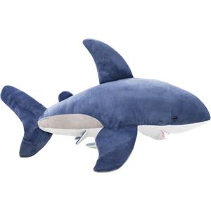 vidaXL Grande squalo bianco peluche peluche blu e bianco