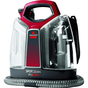 Bissell SpotClean ProHeat - Pulitore di Macchie Portatile 330 W, Capacità 1,4 L, Senza Sacchetto, Colore Nero/Rosso