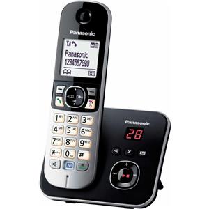 Panasonic Telefono cordless nero/argento dec con segreteria telefonica Panasonic KX-TG6821
