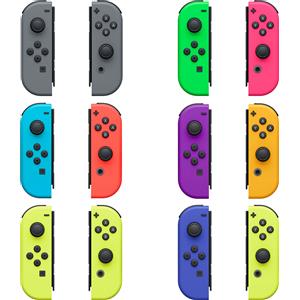 Nintendo Switch Joy Con Set di 2 Grigio/Grigio, Colore:Viola/Arancione