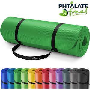 TRESKO Tappetino yoga Tappetino fitness Tappetino ginnastica Pilates 190x100x1,5cm Verde