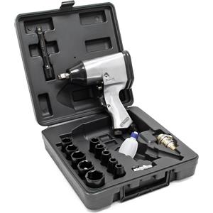 Wiltec Avvitatore Pneumatico a Pistola 320 Nm con 17 Accessori e Impugnatura Ergonomica
