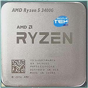 Amd Ryzen 5 3400g Processore Cpu Am4 Bulk Tray Con Gpu Integrata Scheda Video