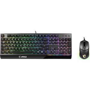 MSI VIGOR GK30 COMBO RGB MEMCHANICAL Gaming Keyboard + Clutch GM11 Gaming Mouse ' Layout UK, tastiera con illuminazione RGB a 6 zone, mouse con illuminazione RGB a doppia zona, sensore ottico da 5000 DPI, luce RGB Mystic'.