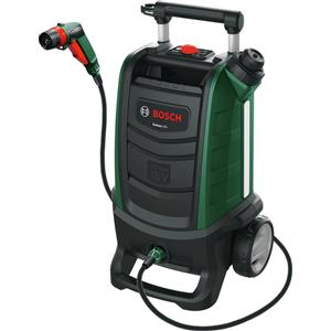 Bosch Idropulitrice Bosch Fontus 06008B6101, 18 V, 2,5 Ah, 20 bar di pressione massima, capacità serbatoio 15 l, lunghezza tubo 4 m, accumulatore, caricabatterie