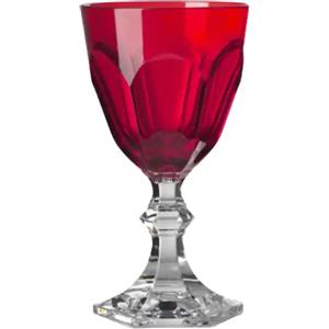 Mario Luca Giusti Set di 6 Calici Vino Dolce Vita Rosso - Eleganti in Acrilico, Capacità 120 ml