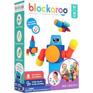 Blockaroo Blocchi Magnetici - Gioco Educativo per Bambini, Set di Costruzioni Creative con 10 Blocchi, Ideale per Giochi d'Acqua