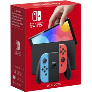Nintendo Switch (modello OLED) rosso neon/blu neon