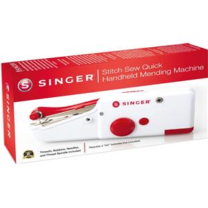 SINGER Stitch Sew Quick Mini mechanical sewing machine AA Battery White