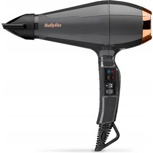 BaByliss Italian Air Pro 2200 Asciugacapelli Asciugacapelli, motore a corrente alternata, potenza 2200 W, tecnologia a ioni, 6719DE Grigio