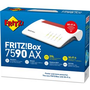 AVM FRITZ!Box 7590 AX modem DSL router WLAN max. 2400 Mbit/s e sistema telefonico IP