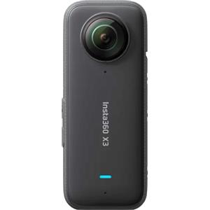 Insta360 X3 Action Camera (registrazione a 360° 5.7K, 72MP, 8K Timelapse, modalità Me, IPX8), Colore:Nero