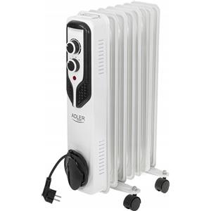 Adler AD 7815 electric space heater Indoor White 1500 W Oil electric space heater
