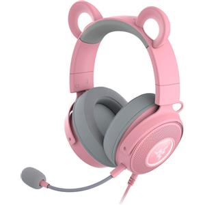 Razer Kraken Kitty Edition V2 Pro Headset, USB-A cablato, RGB, rosa