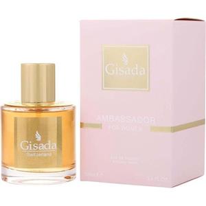 Gisada Ambassador Women Eau de Parfum 100 ml - Fragranza Floreale Ambrata con Note di Albicocca e Pera