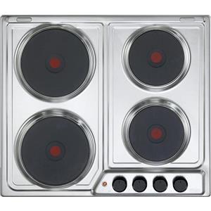 De'Longhi FFI 46 ER piano cottura Inox Da incasso 60 cm Piastra sigillata 4 Fornelli