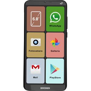 Brondi Amico Smartphone XL Doppia SIM Android 11 4G USB Tipo C 2 GB 16 GB 2500 mAh Nero