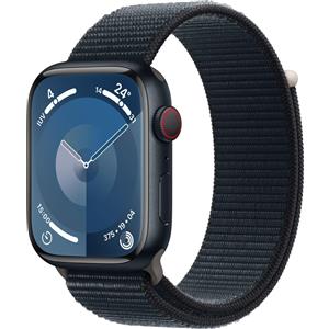Apple Smartwatch Apple Watch Series 9 GPS Cellular Cassa 45mm in Alluminio Mezzanotte con Cinturino Sport Loop Mezzanotte