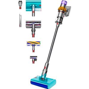 Dyson V15s Detect Submarine - Aspirapolvere a bastone 2 in 1 - Senza sacco - Nickel - Giallo - Dry&Wet - Ciclonico - Pavimento duro - Gradini delle scale - Cuscino