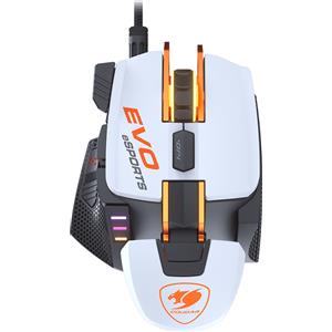 COUGAR Gaming 700M EVO - Mouse Gaming Ergonomico con Sensore Ottico Pixart PMW3389, 8 Pulsanti, Struttura in Alluminio e Peso Regolabile