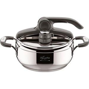 Lagostina 8900524576, acciaio inossidabile, nero, 2 persone, Vetroceramica, gas, alogeno, induzione, piastra sigillata, Italia, 22 cm