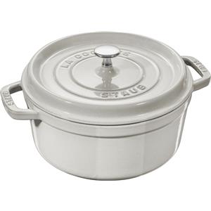 Staub Cocotte Rotonda in Ghisa - 18 cm, Tartufo Bianco, Capacità 1,7 L