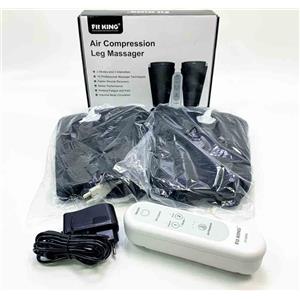 FIT KING FT-008A Massaggiatori per gambe per il dolore e la circolazione Dispositivo di drenaggio linfatico Gambe Braccia Polpacci Macchina a compressione per RLS gambe stanche e doloranti Braccia Recupero muscolare dopo l'allenamento